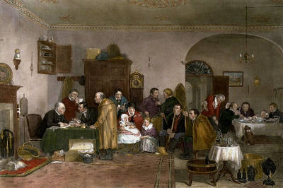 The Rent Day painted by David Wilkie